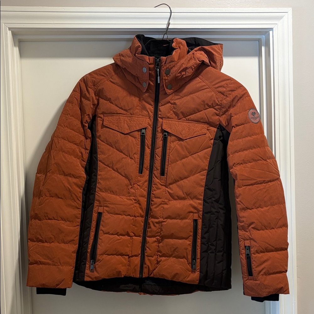 Obermeyer Rust and Black and Brown Ski & Snowboard Jacket